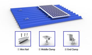 AS Mini Rail Kit Trapezoidal Metal Roof Solar Mounting System